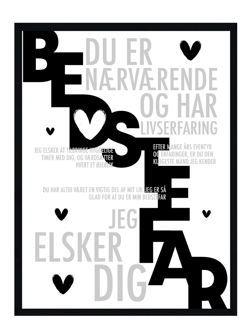 Bedstefar plakat - Personlig plakat