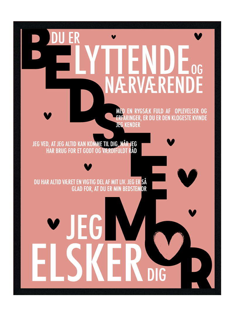 Bedstemor plakat - Personlig plakat