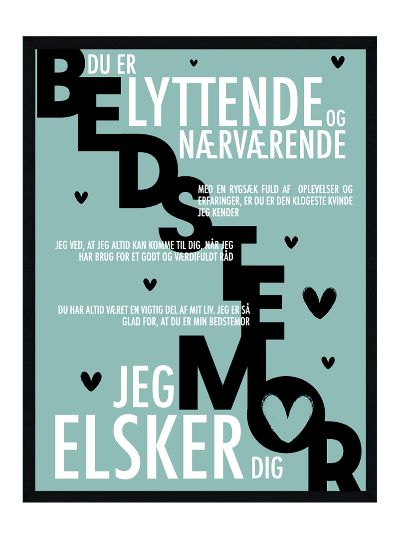 Bedstemor plakat - Personlig plakat
