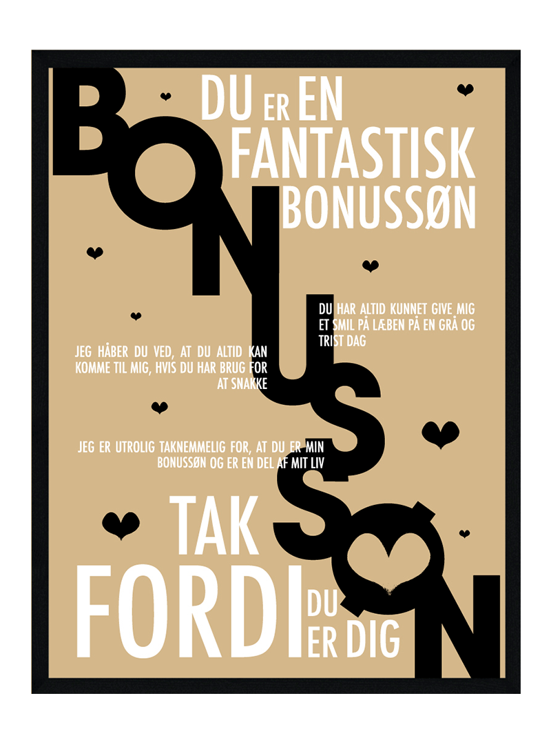 Bonussøn plakat - Personlig plakat