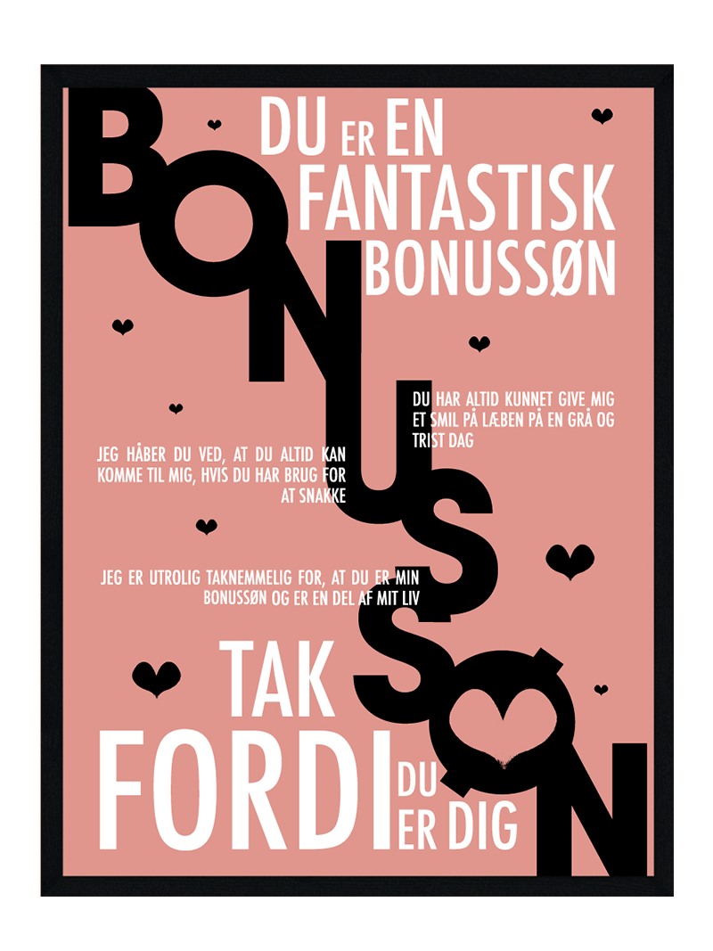 Bonussøn plakat - Personlig plakat