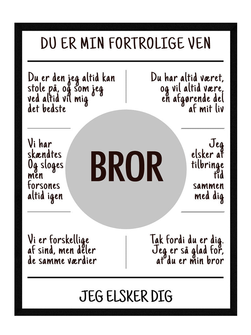 Bror plakat citat plakat