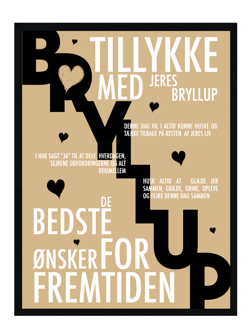 Bryllup plakat - Personlig plakat