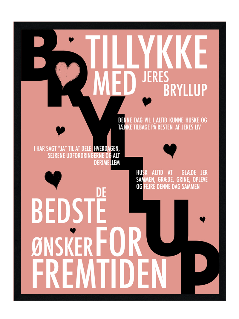 Bryllup plakat - Personlig plakat