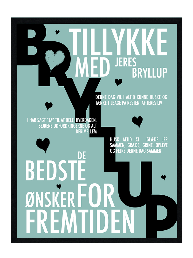 Bryllup plakat - Personlig plakat