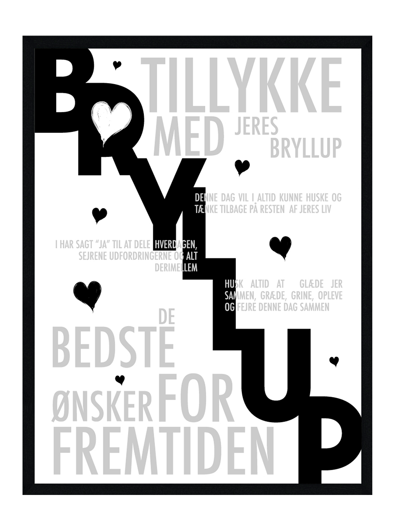 Bryllup plakat - Personlig plakat