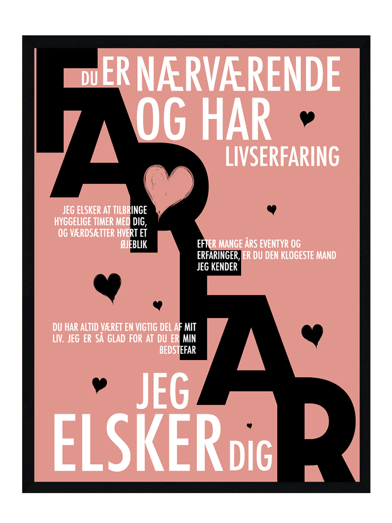 Farfar plakat - Personlig plakat