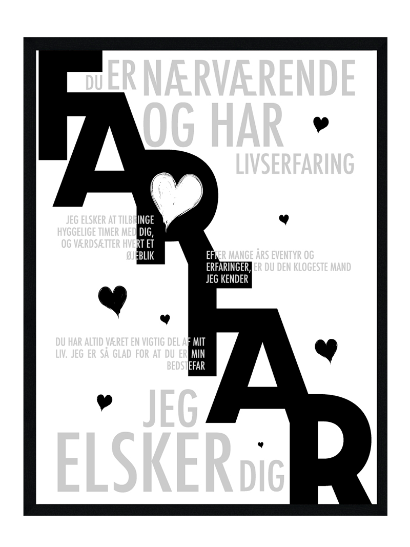 Farfar plakat - Personlig plakat