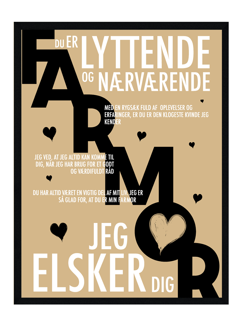 Farmor plakat - Personlig plakat