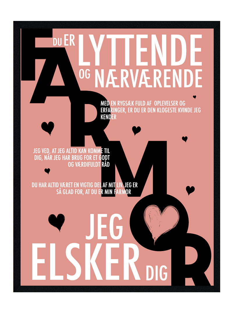 Farmor plakat - Personlig plakat