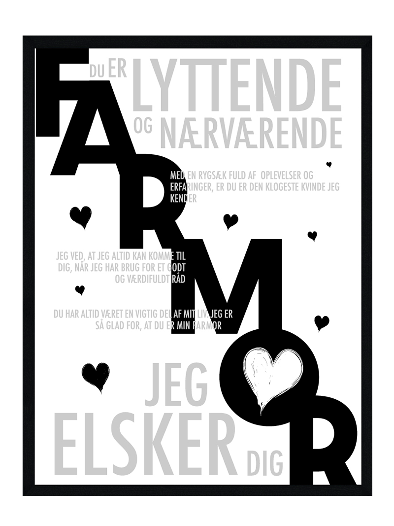 Farmor plakat - Personlig plakat