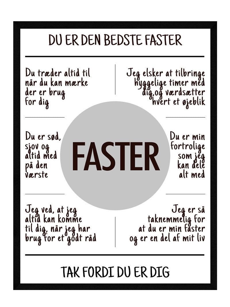 Faster plakat