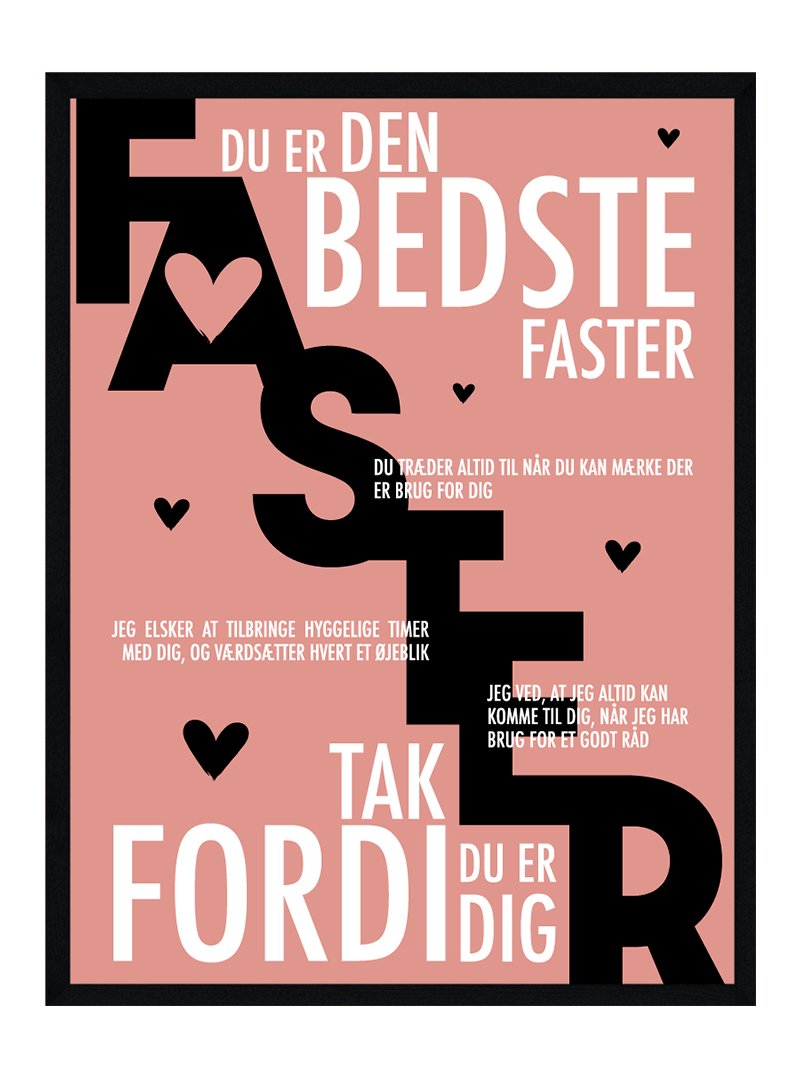 Faster plakat - Personlig plakat