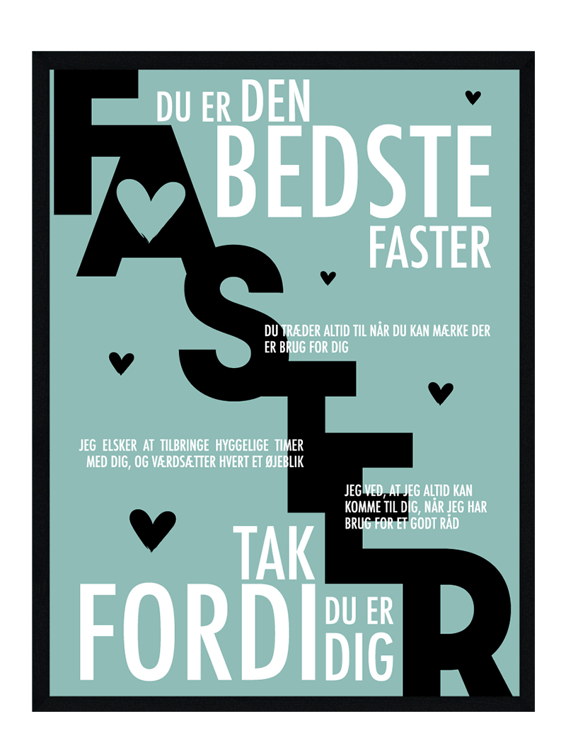 Faster plakat - Personlig plakat