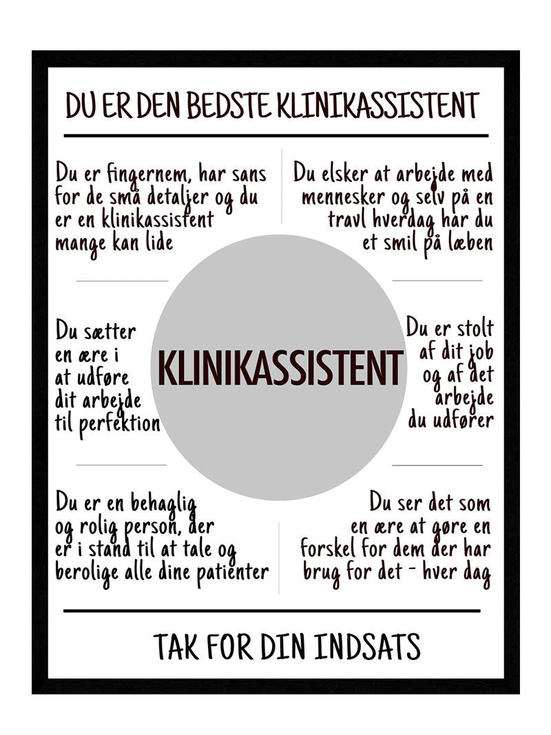 Klinikassistent plakat
