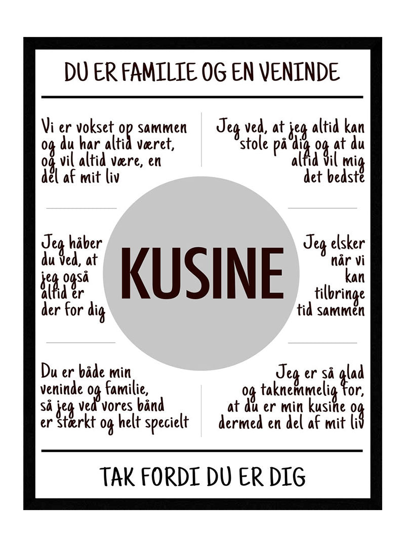 Kusine plakat