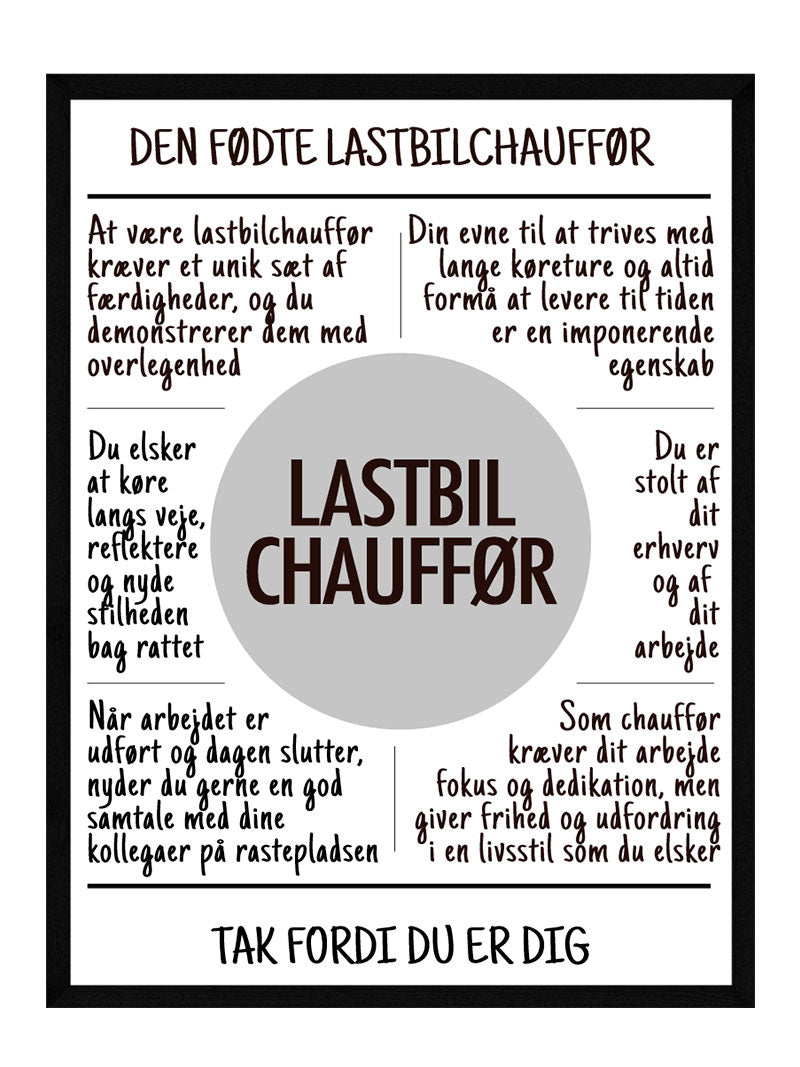 Lastbilchauffør plakat