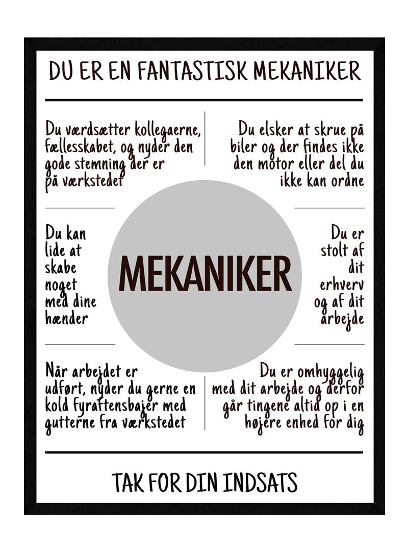 Mekaniker plakat