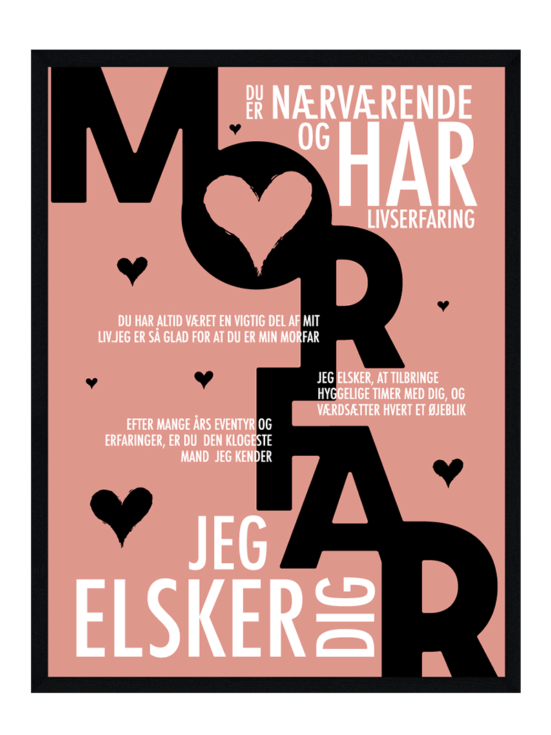 Morfar plakat - Personlig plakat