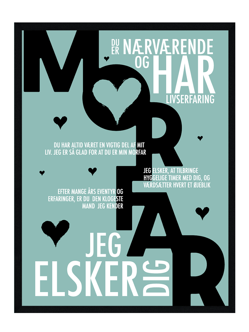 Morfar plakat - Personlig plakat