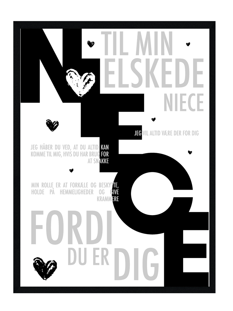 Niece plakat - Personlig plakat