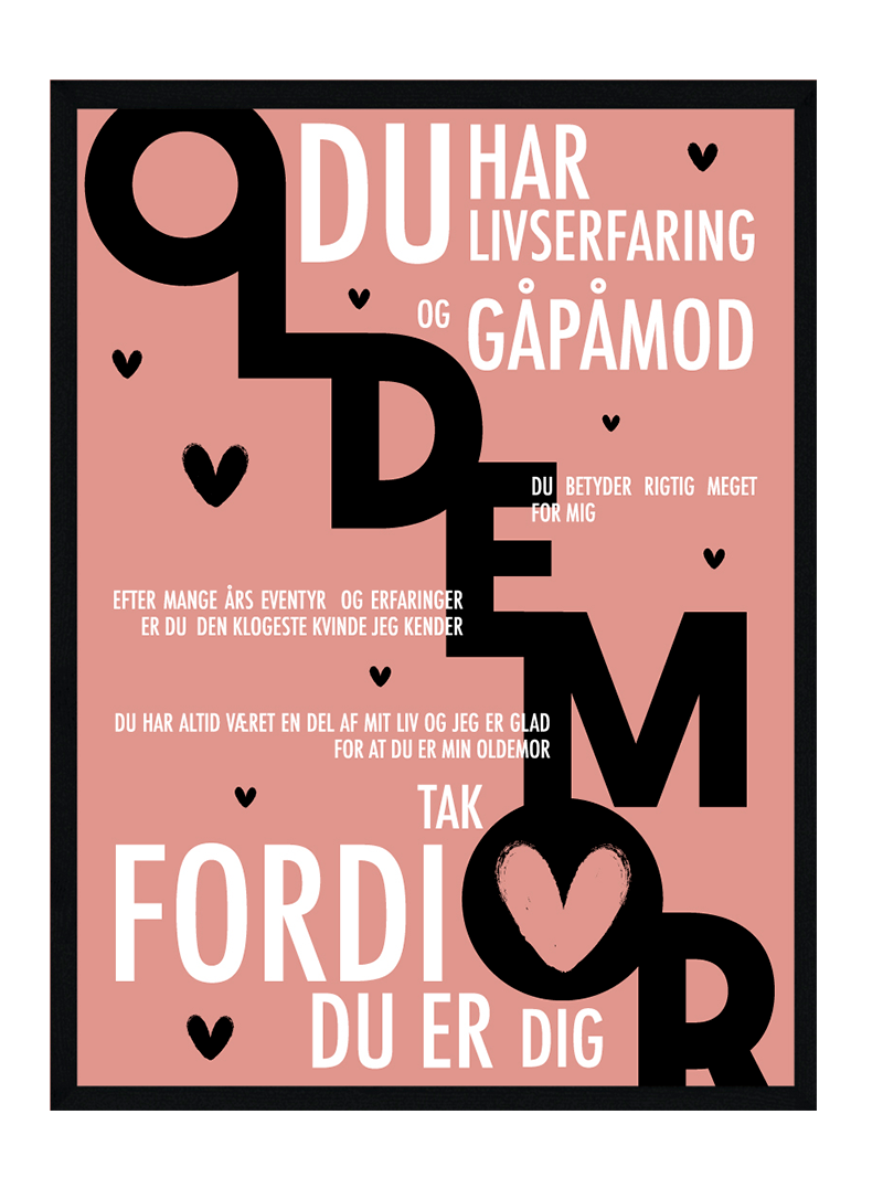 Oldemor plakat - Personlig plakat