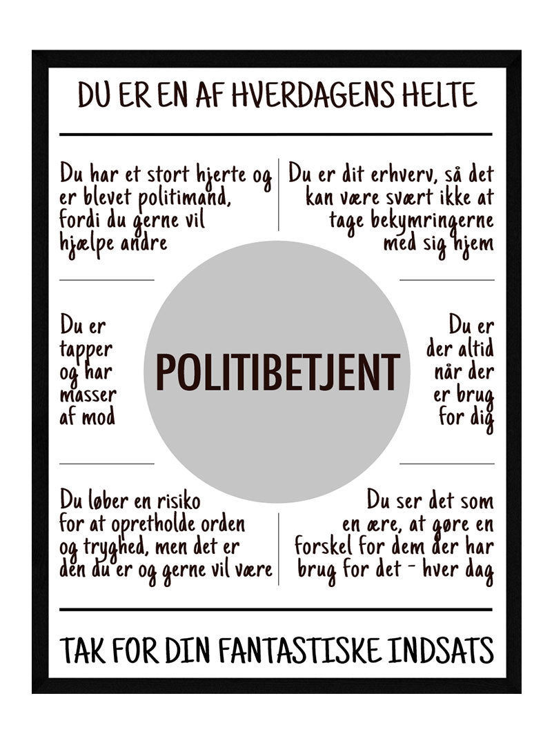 Politibetjent plakat