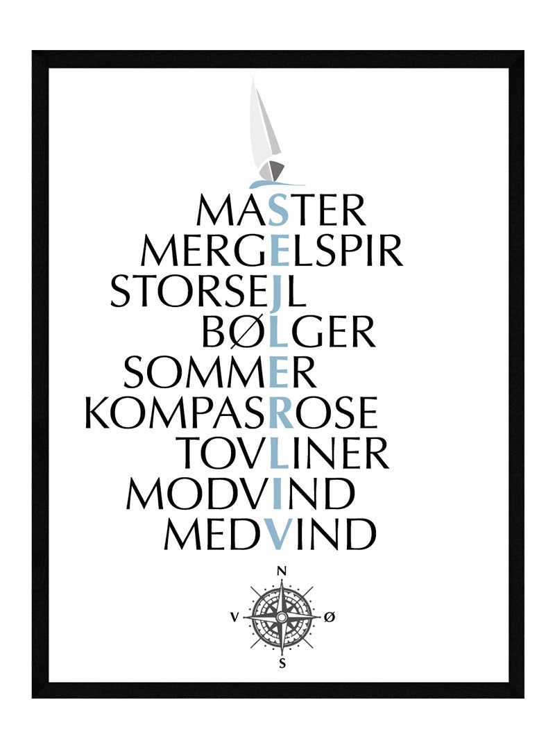 Sejlerliv citat plakat