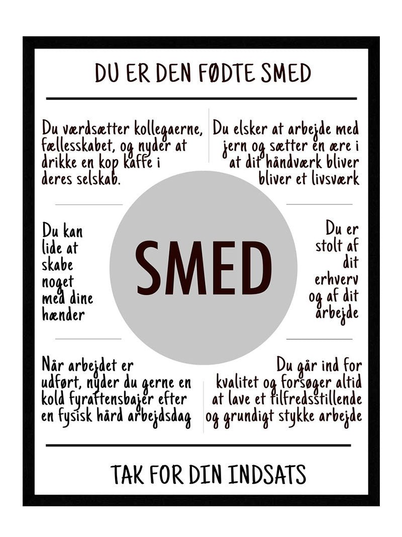 Smed plakat