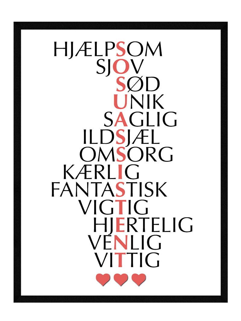 Sosu-assistent citat plakat