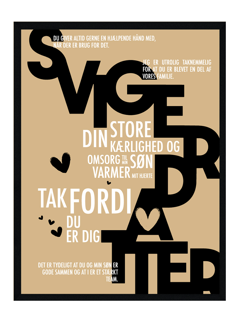 Svigerdatter plakat - Personlig plakat