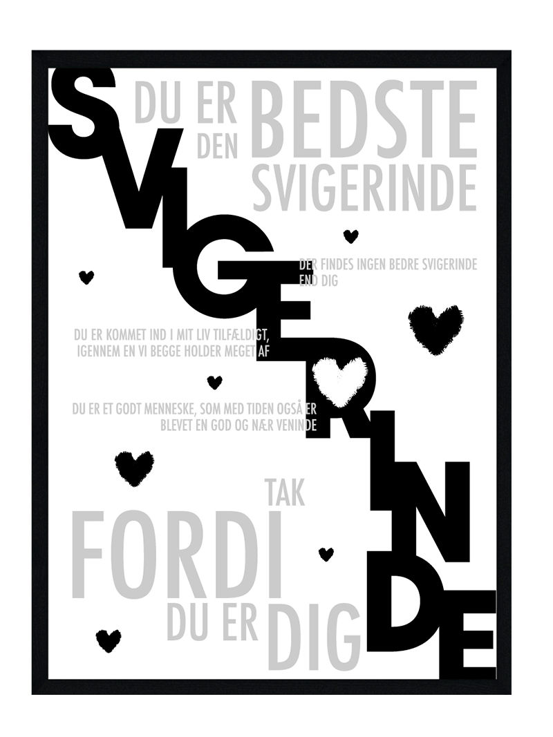 Svigerinde plakat - Personlig plakat
