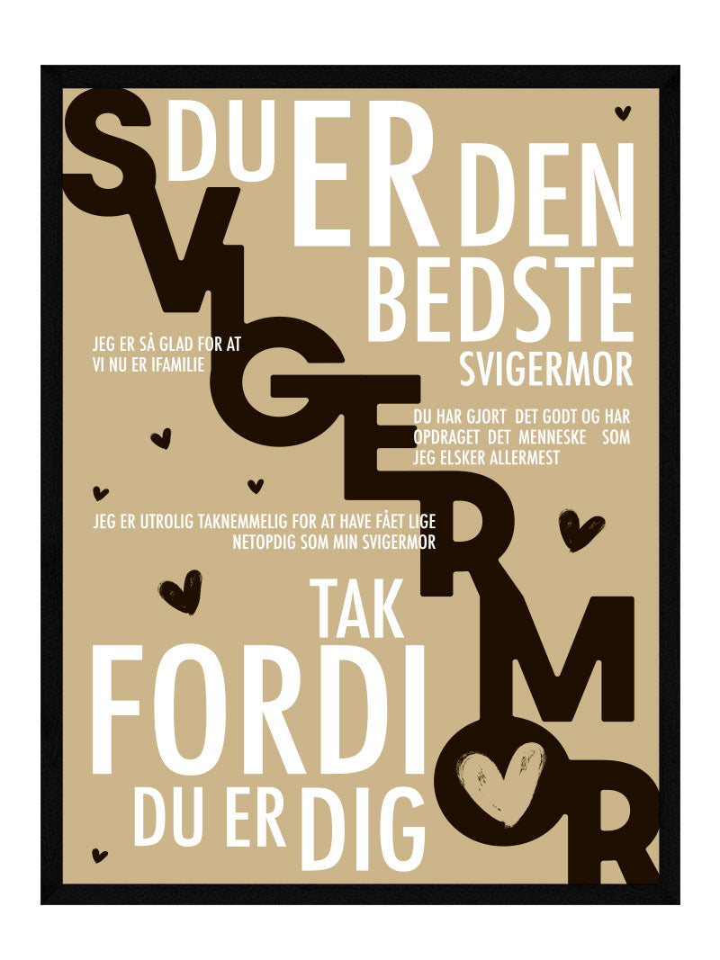 Svigermor plakat - Personlig plakat