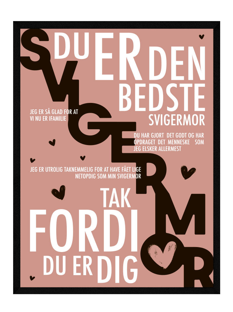 Svigermor plakat - Personlig plakat
