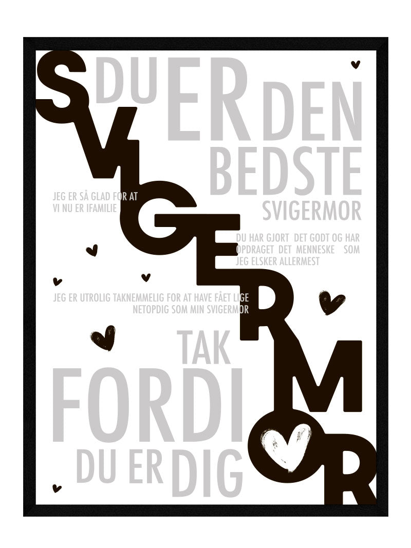 Svigermor plakat - Personlig plakat