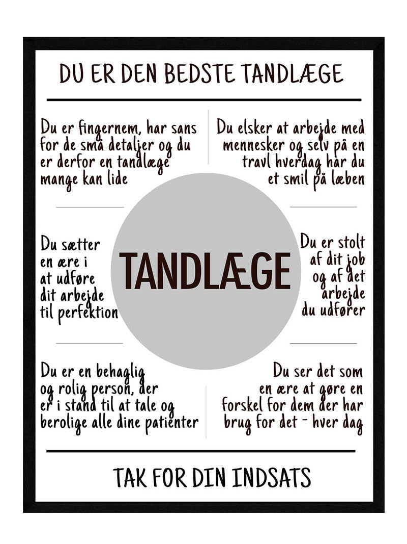 Tandlæge plakat
