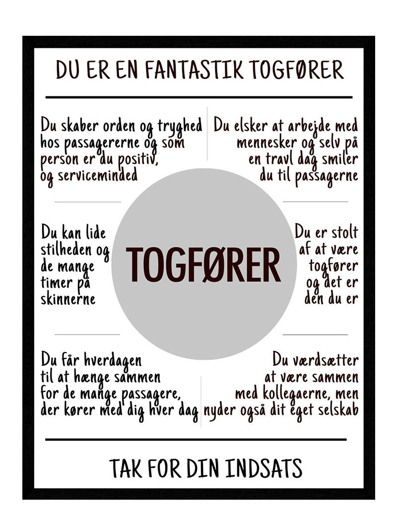 Togfører plakat