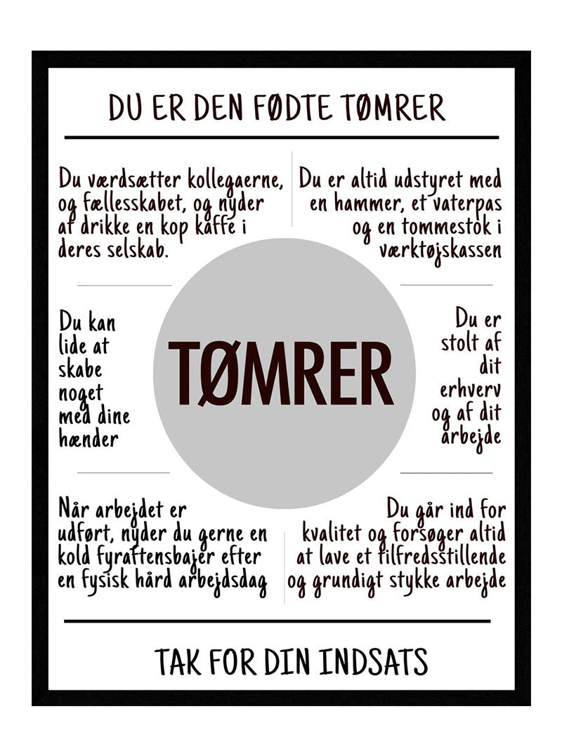 Tømrer plakat