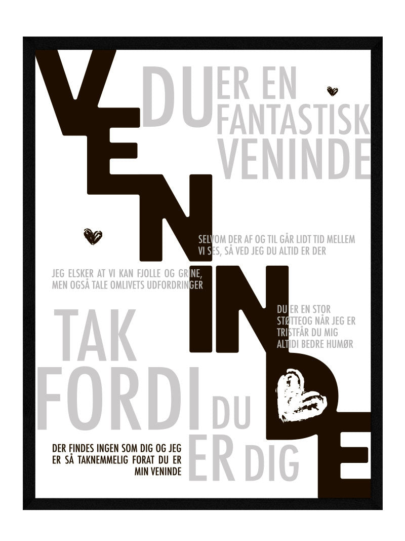 Veninde plakat - Personlig plakat