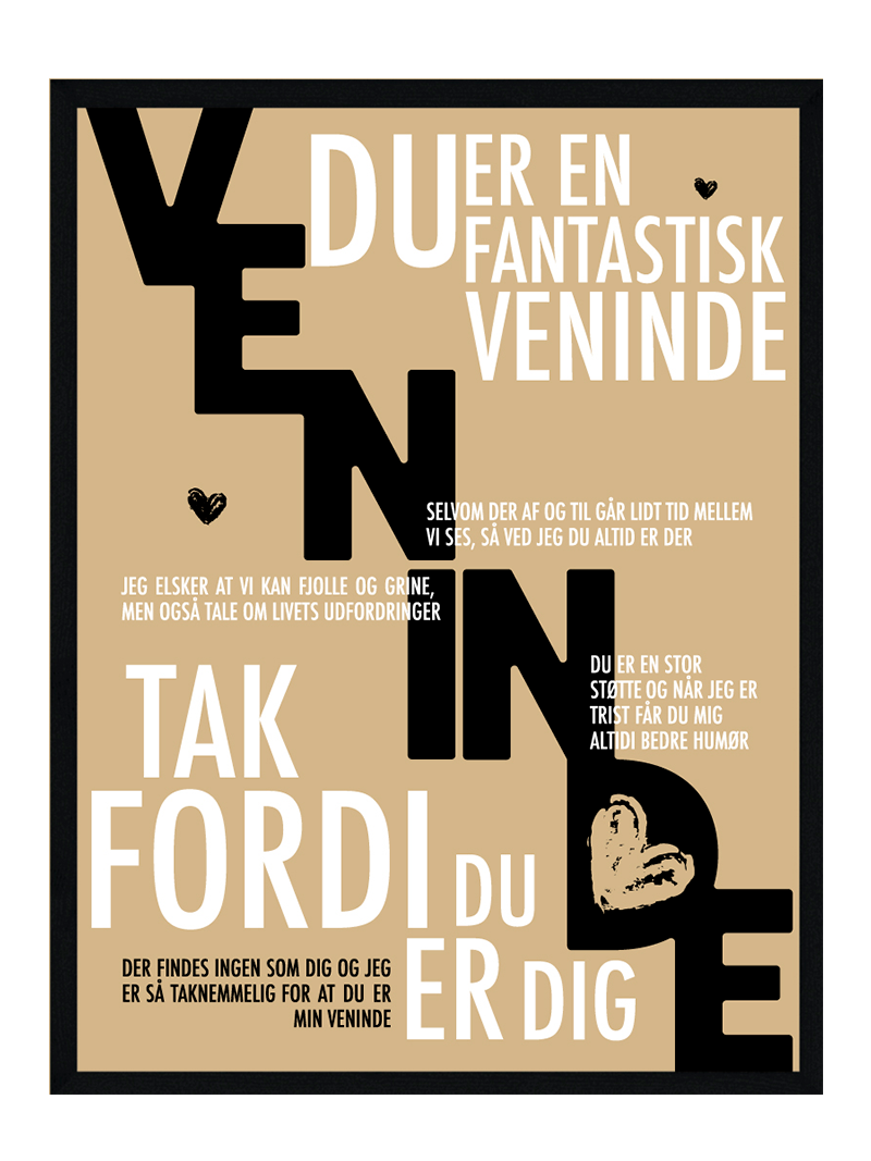 Veninde plakat - Personlig plakat