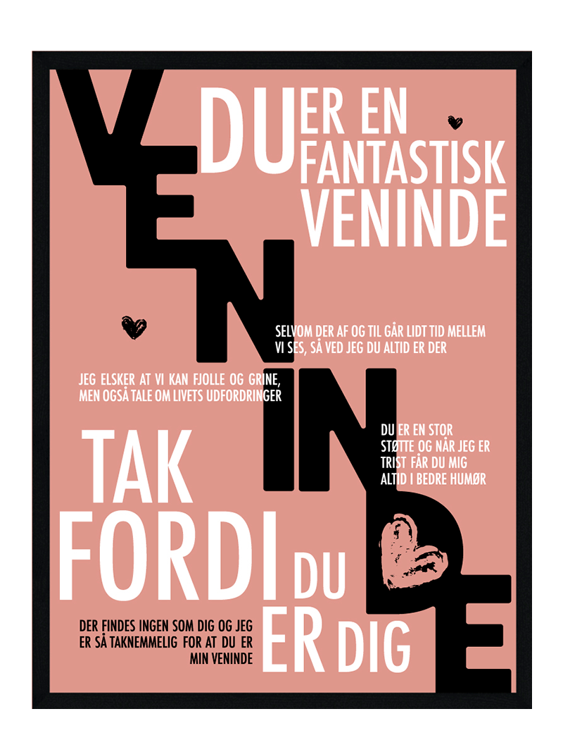 Veninde plakat - Personlig plakat